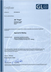 Gl approval for welding